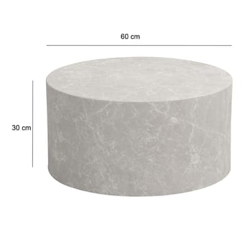 Fenova Rundt Sylinder Sofabord 60 cm - Lysegrå - Møbler - Bord - Marmorbord