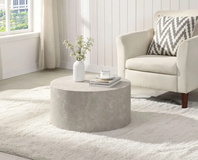 Fenova sofabord 60 cm - Sandgrå - Møbler - Bord - Marmorbord