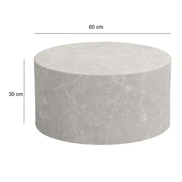 Fenova sofabord 60 cm - Sandgrå - Møbler - Bord - Marmorbord