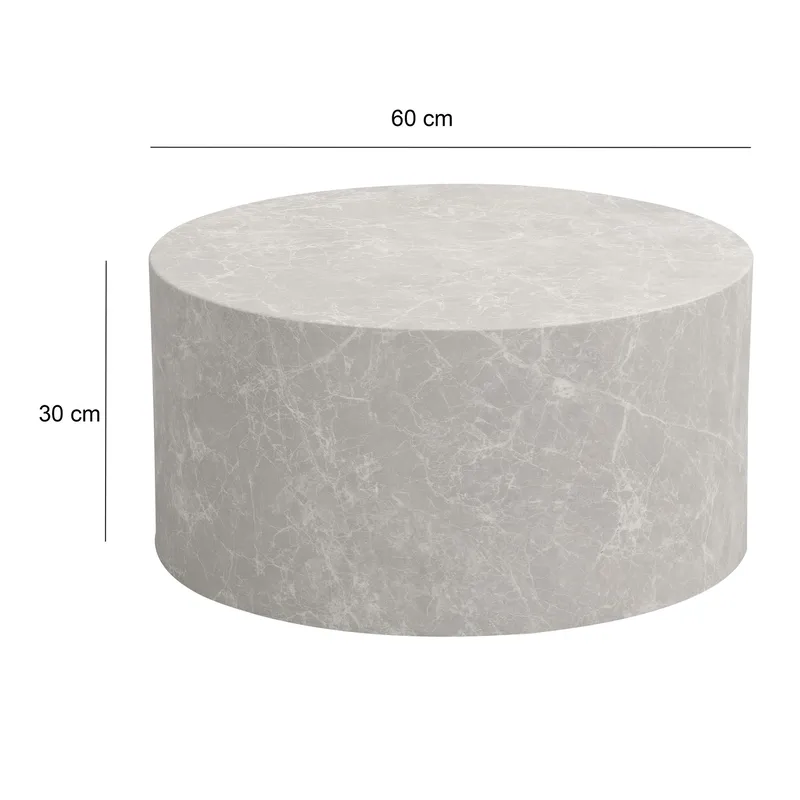 Fenova sofabord 60 cm - Sandgrå - Møbler - Bord - Marmorbord