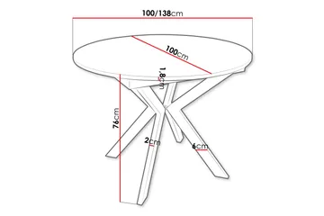 Ferrer Spisebord 138 cm - Svart - Møbler - Bord - Spisebord & kjøkkenbord