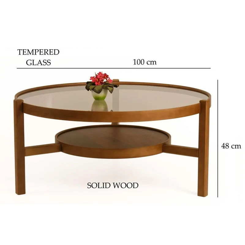 Florai Sofabord 100 cm - Mørkebrun - Møbler - Bord - Sofabord & salongbord