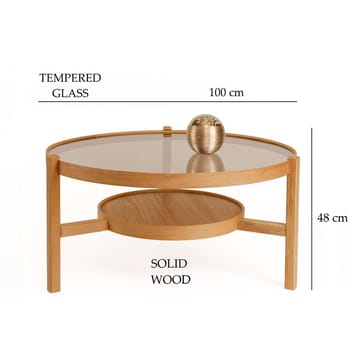 Florai Sofabord 100 cm - Natur - Møbler - Bord - Sofabord & salongbord