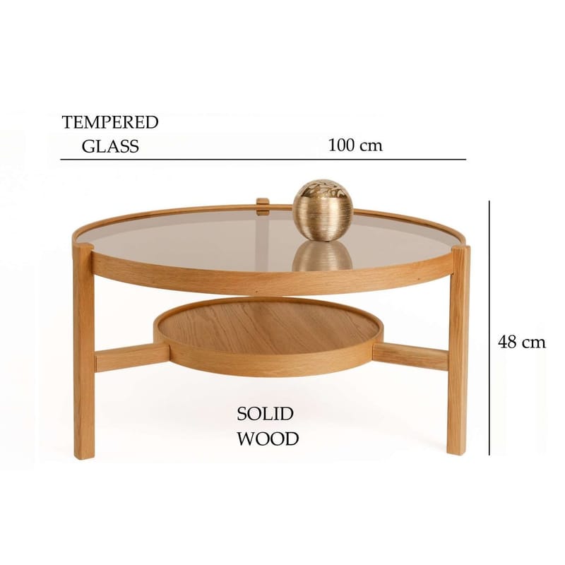 Florai Sofabord 100 cm - Natur - Møbler - Bord - Sofabord & salongbord