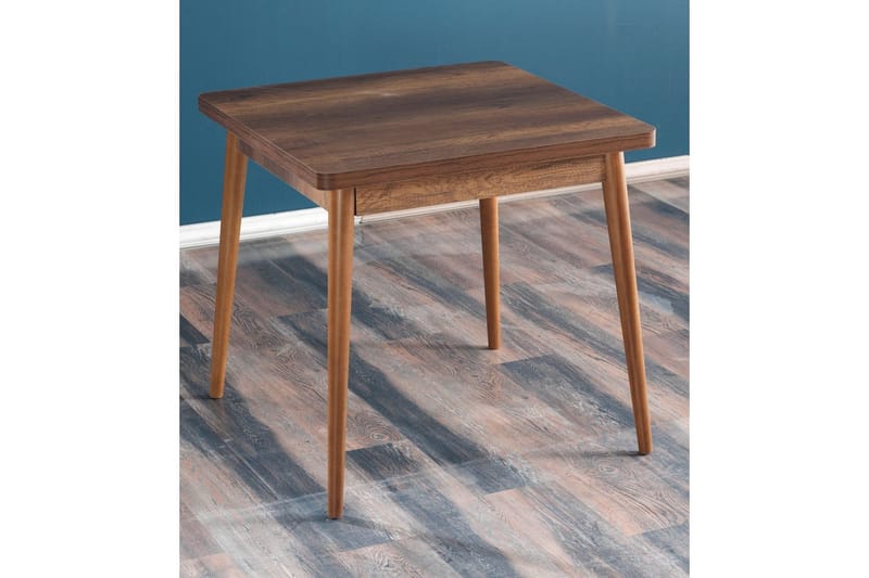 Florai Spisebord 80 cm Kvadratisk - Valnøtt - Møbler - Bord - Spisebord & kjøkkenbord