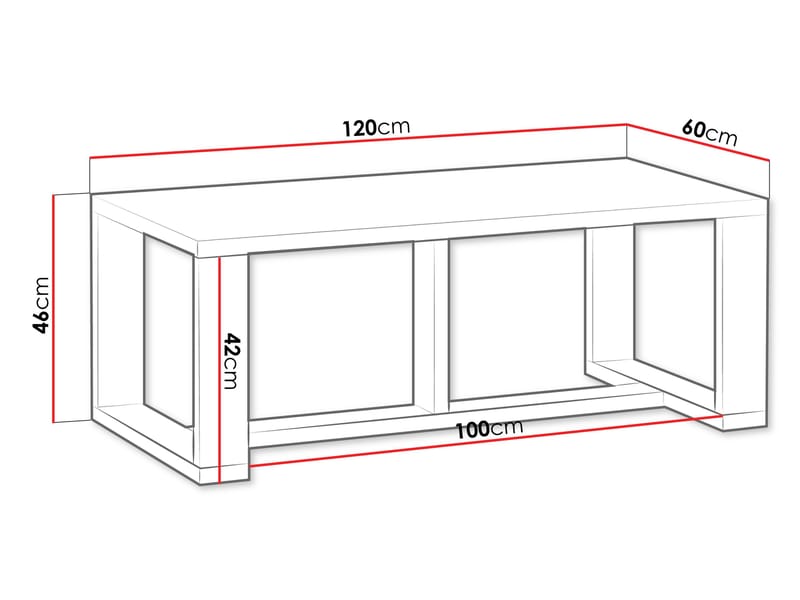 Fonti Sofabord 120 cm - Brun - Møbler - Bord - Sofabord & salongbord