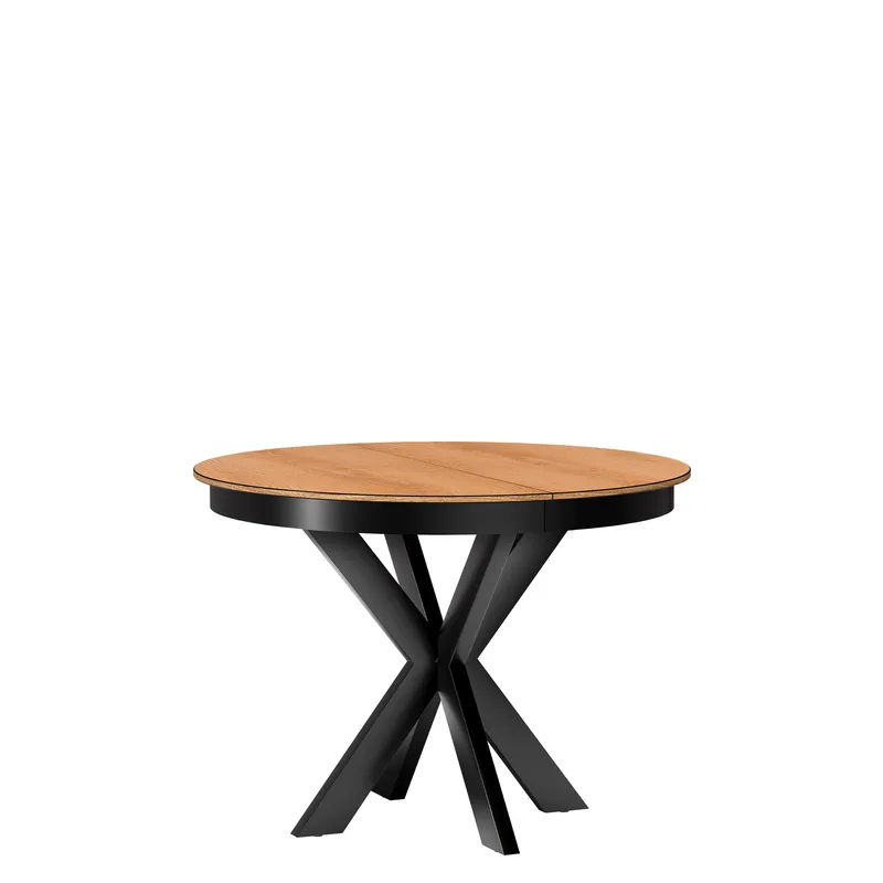 Fonti Spisebord 110 cm Rundt, Brun|svart
