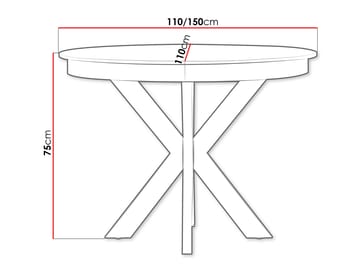 Fonti Spisebord 110 cm Rundt - Brun|svart - Møbler - Bord - Spisebord & kjøkkenbord