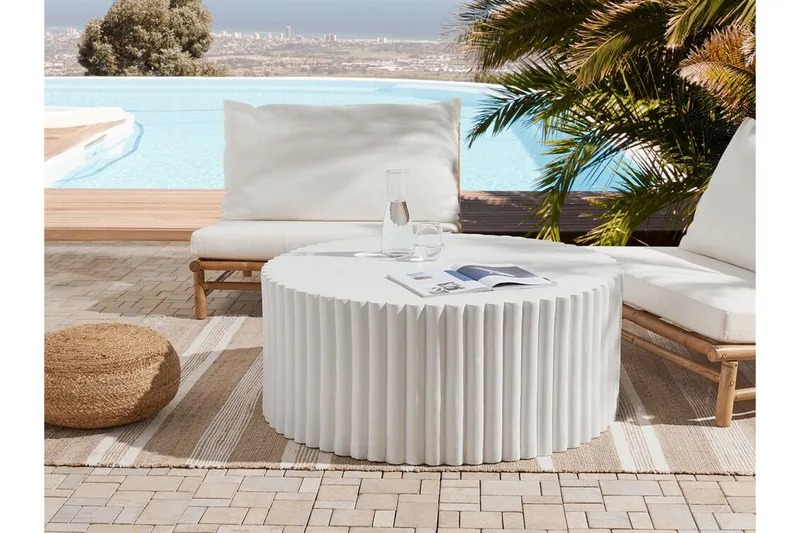 Fox Creek Sofabord 117 cm Rund - Hvit - Møbler - Bord - Sofabord & salongbord