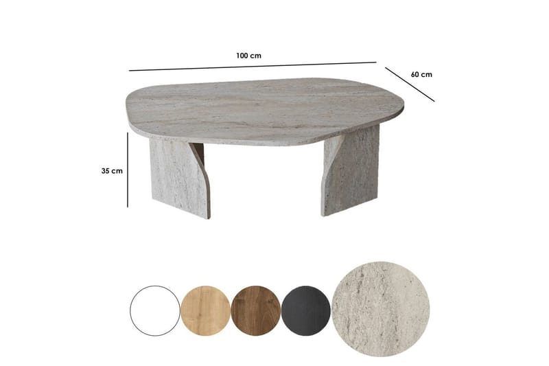 Fredrilla Sofabord 105 cm - Beige - Møbler - Bord - Sofabord & salongbord