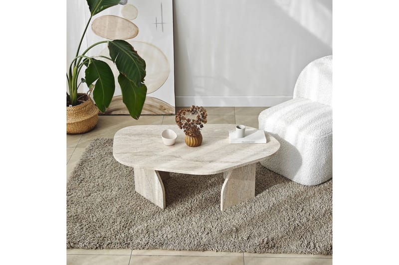 Fredrilla Sofabord 105 cm - Beige - Møbler - Bord - Sofabord & salongbord
