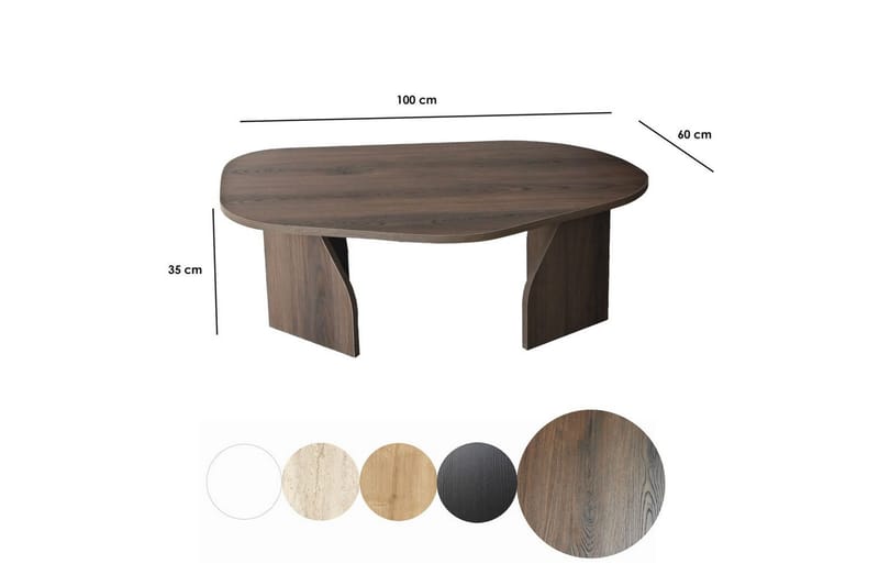 Fredrilla Sofabord 105 cm - Brun - Møbler - Bord - Sofabord & salongbord