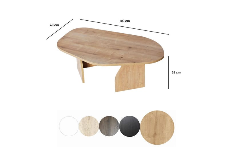 Fredrilla Sofabord 105 cm - Naturell - Møbler - Bord - Sofabord & salongbord