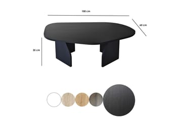Fredrilla Sofabord 105 cm - Svart - Møbler - Bord - Sofabord & salongbord