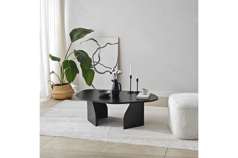 Fredrilla Sofabord 105 cm - Svart - Møbler - Bord - Sofabord & salongbord