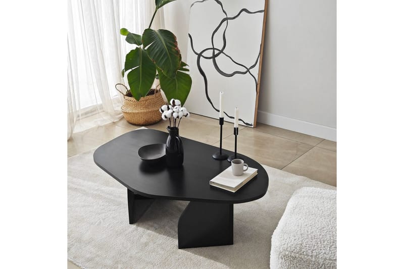 Fredrilla Sofabord 105 cm - Svart - Møbler - Bord - Sofabord & salongbord