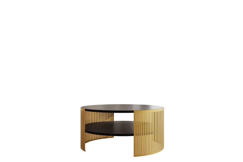 Friend Sofabord 75 cm, Gull/Svart