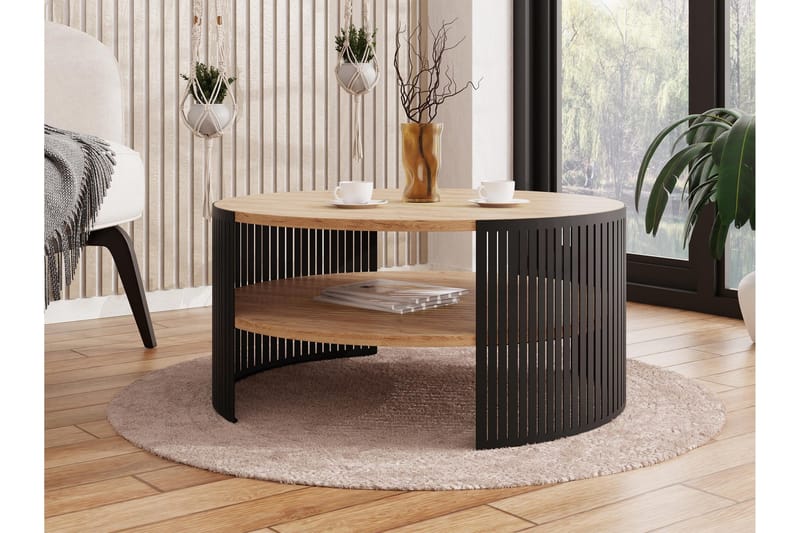 Friend Sofabord 75 cm - Svart/Beige - Møbler - Bord - Sofabord & salongbord