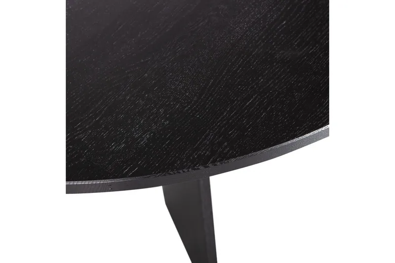 Fries Rundt Spisebord 129 cm med Eikeplate - Svart - Møbler - Bord - Spisebord & kjøkkenbord