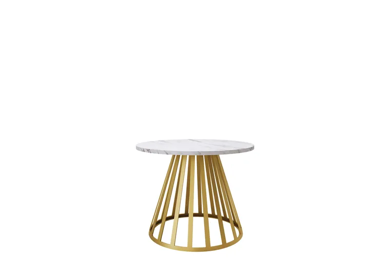 Frosty Sofabord 58 cm, Gull/Hvit
