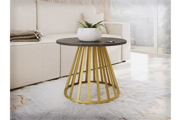 Frosty Sofabord 58 cm - Gull/Svart - Møbler - Bord - Sofabord & salongbord