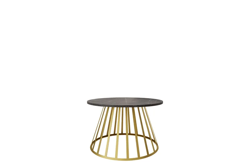 Frosty Sofabord 75 cm, Gull/Svart