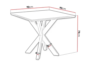 Fynrel Spisebord 90 cm Kvadratisk - Svart - Møbler - Bord - Spisebord & kjøkkenbord