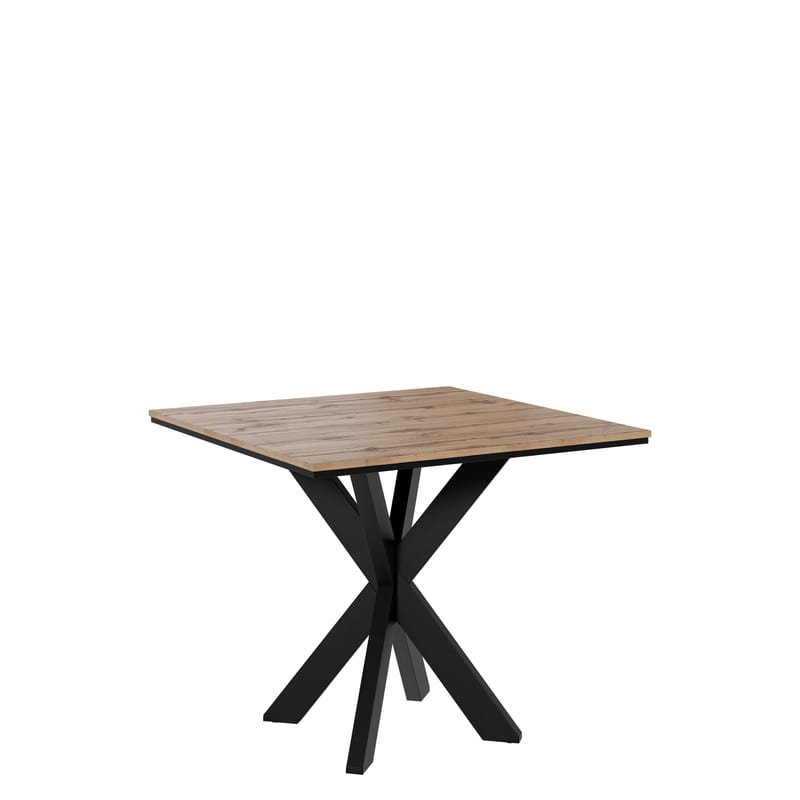 Fynrel Spisebord 90 cm Kvadratisk - Svart/Brun - Møbler - Bord - Spisebord & kjøkkenbord