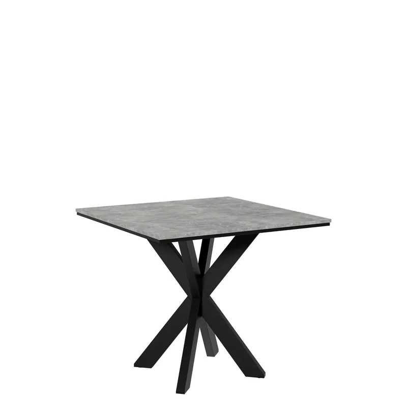 Fynrel Spisebord 90 cm Kvadratisk, Svart/Grå