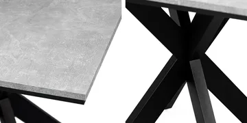 Fynrel Spisebord 90 cm Kvadratisk - Svart/Grå - Møbler - Bord - Spisebord & kjøkkenbord