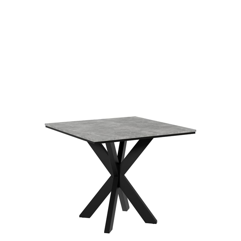 Fynrel Spisebord 90 cm Kvadratisk, Svart/Grå