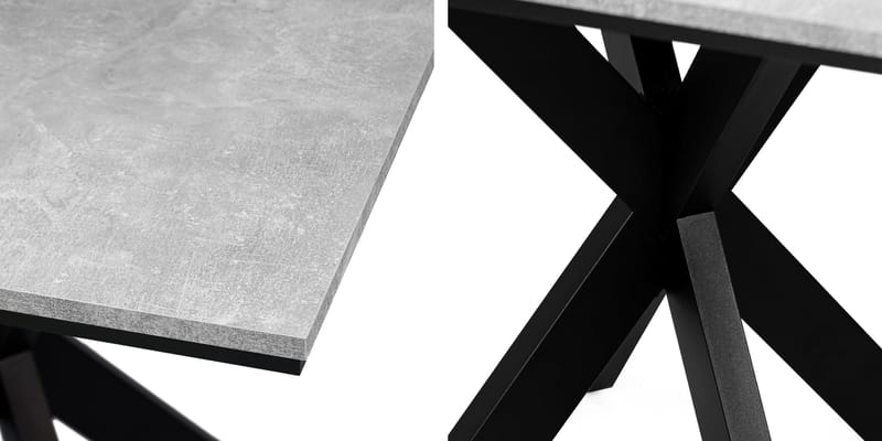 Fynrel Spisebord 90 cm Kvadratisk - Svart/Hvit - Møbler - Bord - Spisebord & kjøkkenbord