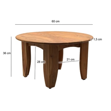 Fynricon sofabord 60 cm rundt - Varm brun - Møbler - Bord - Sofabord & salongbord