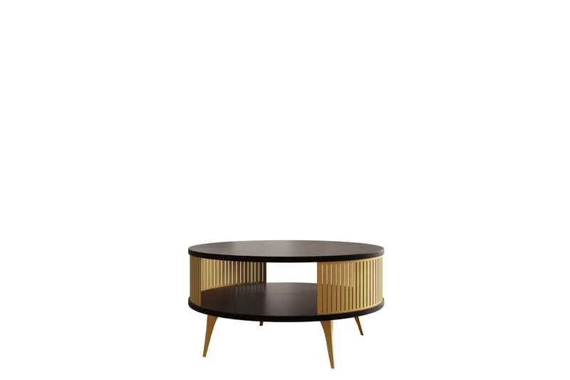 Galia Sofabord 75 cm, Gull/Svart