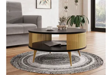 Galia Sofabord 75 cm - Gull/Svart - Møbler - Bord - Sofabord & salongbord