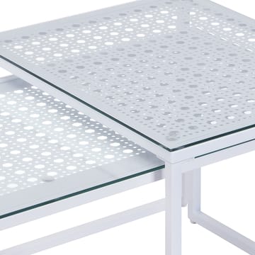 Galilo settbord 100 cm sett med 2 - Gjennomsiktig og matt hvit - Møbler - Bord - Sofabord & salongbord