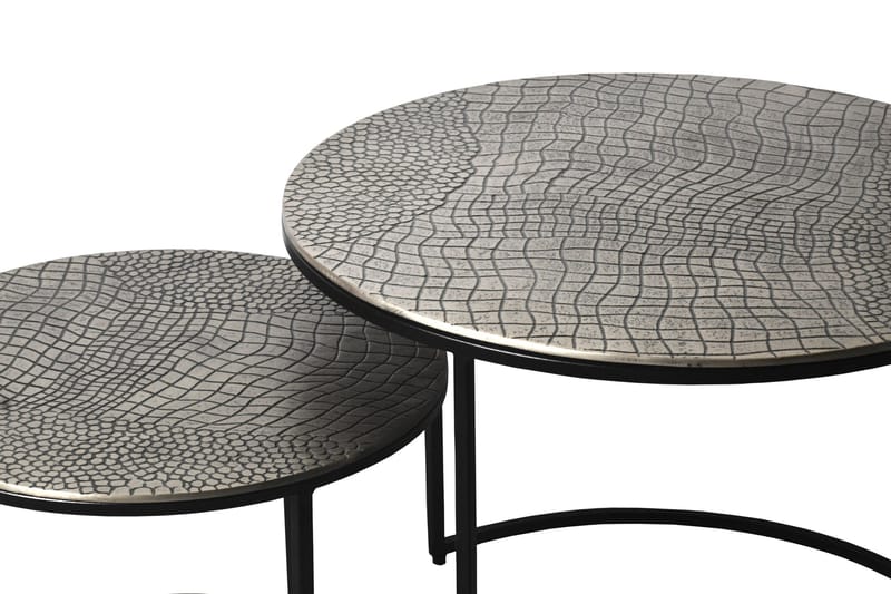 Galova Sofabord 60 cm Sett med 2 - Gull og svart - Møbler - Bord - Sofabord & salongbord
