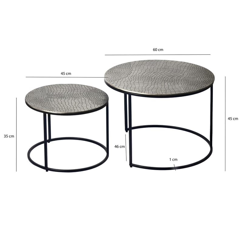 Galova sofabord 60 cm sett med 2 - Gullfarget og svart - Møbler - Bord - Sofabord & salongbord