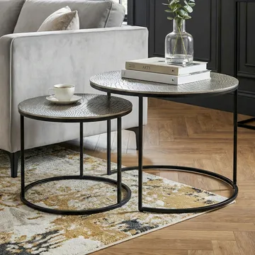 Galova sofabord 60 cm sett med 2 - Gullfarget og svart - Møbler - Bord - Sofabord & salongbord