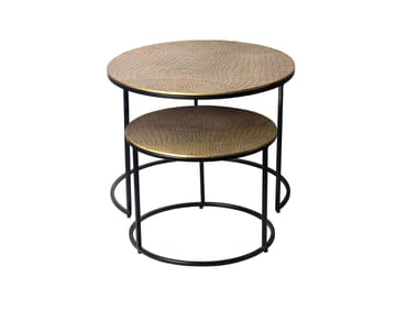 Galova sofabord 60 cm sett med 2 - Sølvfarget og svart - Møbler - Bord - Sofabord & salongbord