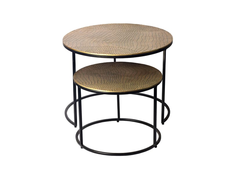 Galova sofabord 60 cm sett med 2 - Sølvfarget og svart - Møbler - Bord - Sofabord & salongbord