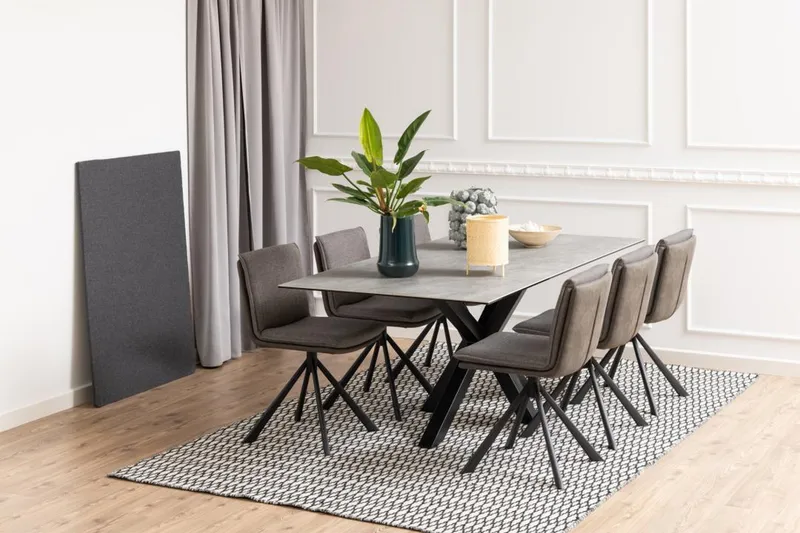 Ganesh Spisebord 100 cm Rektangulært - Grå - Møbler - Bord - Spisebord & kjøkkenbord