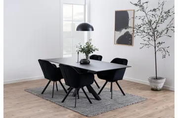 Ganesh Spisebord 100 cm Rektangulært - Svart - Møbler - Bord - Spisebord & kjøkkenbord