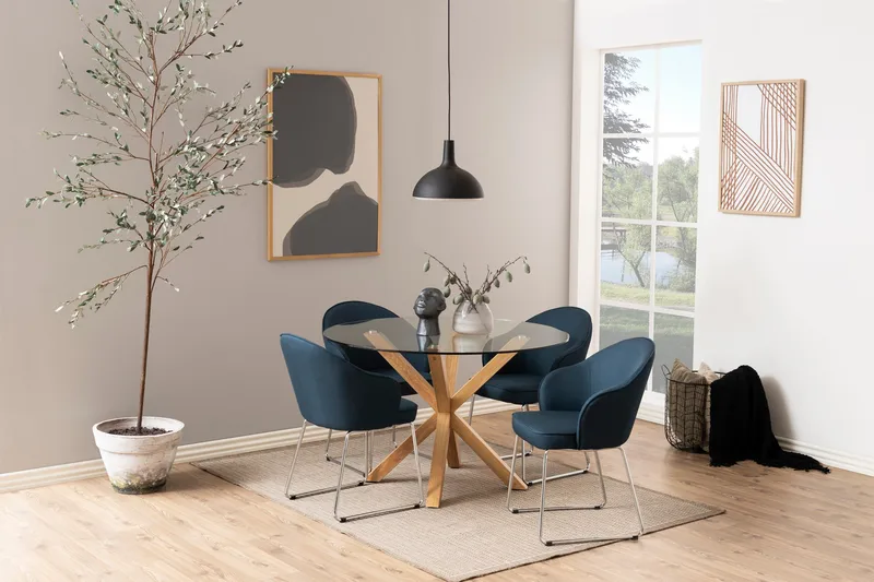 Ganesh Spisebord 119 cm Rund - Transparent - Møbler - Bord - Spisebord & kjøkkenbord