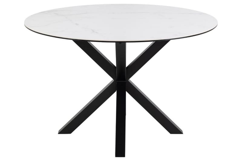 Ganesh Spisebord 119 cm Rundt - Hvit - Møbler - Bord - Spisebord & kjøkkenbord