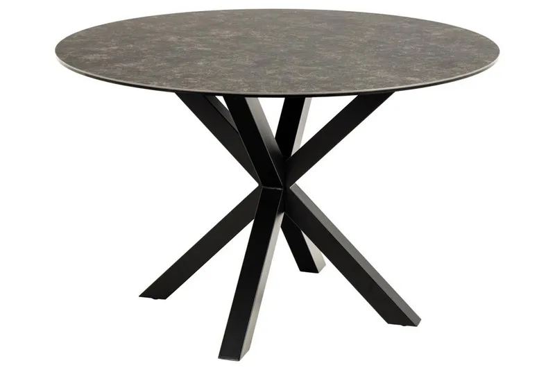 Ganesh Spisebord 119 cm Rundt, Svart