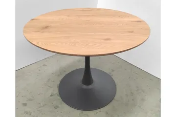 Gibran Spisebord 100 cm Rundt - Svart/Beige - Møbler - Bord - Spisebord & kjøkkenbord