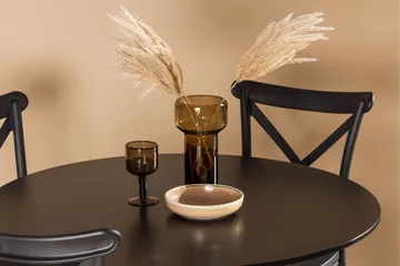 Glade Matgruppe 100 cm Rund med 4 Crosett stoler - Sort - Møbler - Bord - Spisegruppe