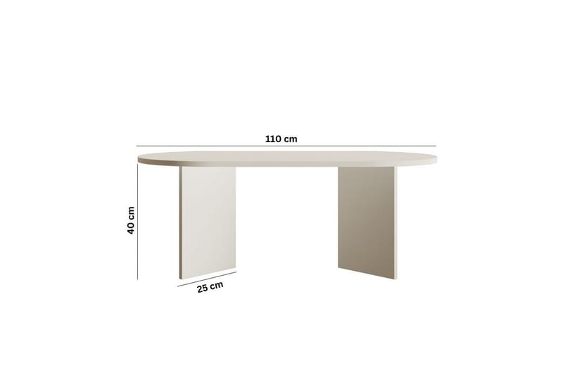 Glenure Sofabord 110 cm - Beige - Møbler - Bord - Sofabord & salongbord