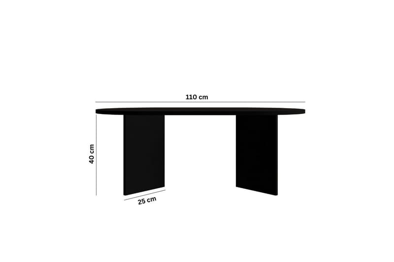 Glenure Sofabord 110 cm - Svart - Møbler - Bord - Sofabord & salongbord